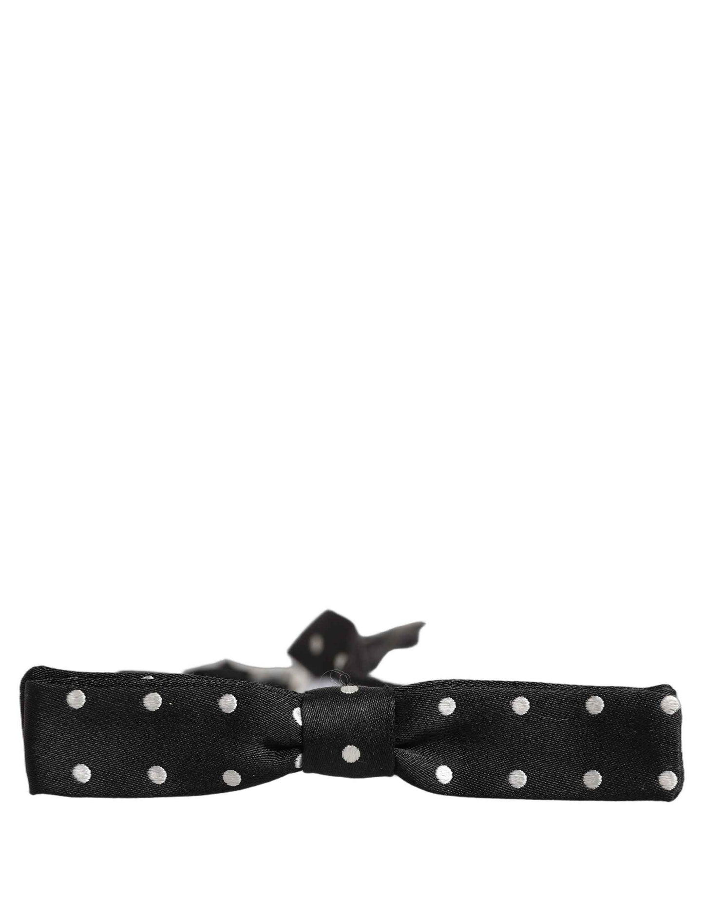 Black White Polka Dot Adjustable Neck Papillon Bow Tie