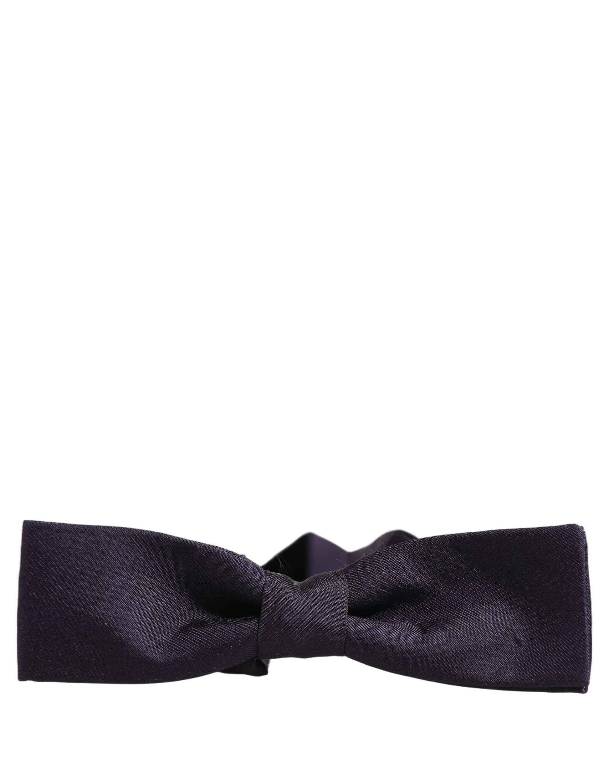 Men Violet 100% Silk Adjustable Neck Papillon Bow Tie