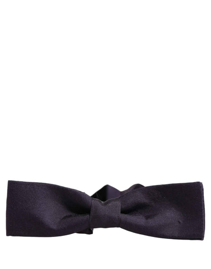 Men Violet 100% Silk Adjustable Neck Papillon Bow Tie