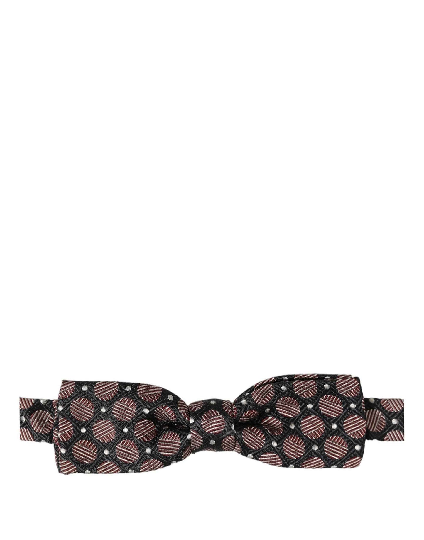 Multicolor Geometric Silk Adjustable Neck Papillon Bow Tie