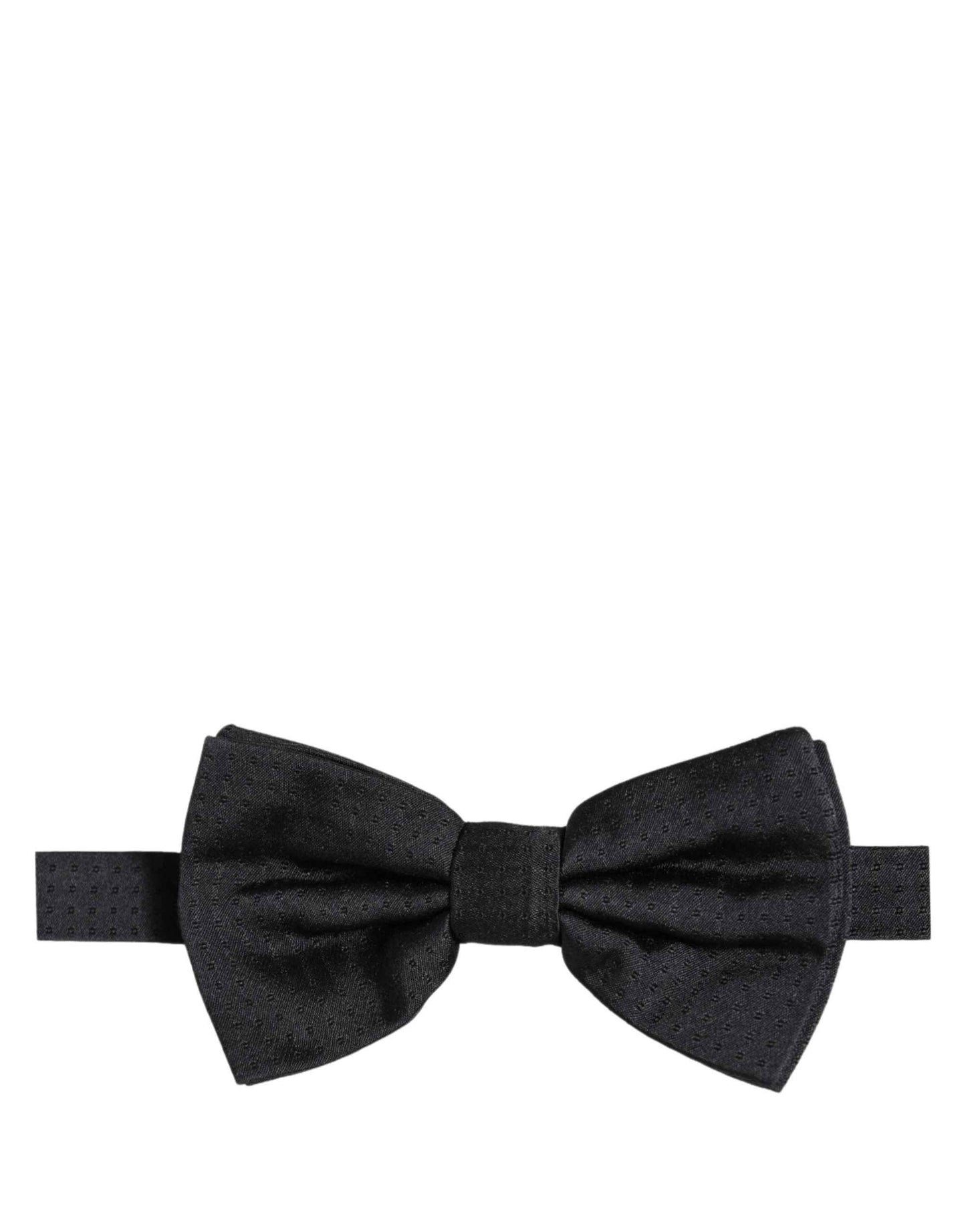 Men Black 100% Silk Adjustable Neck Papillon Bow Tie