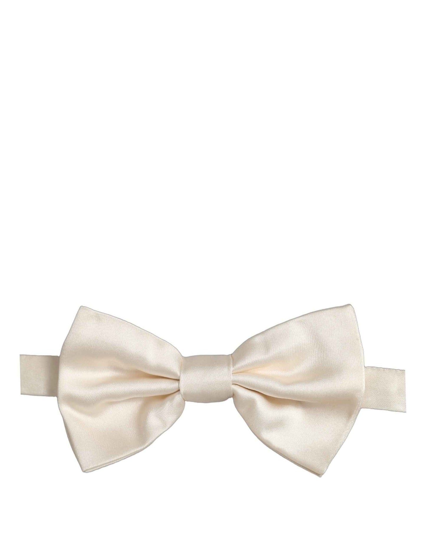 Men White 100% Silk Adjustable Neck Papillon Bow Tie