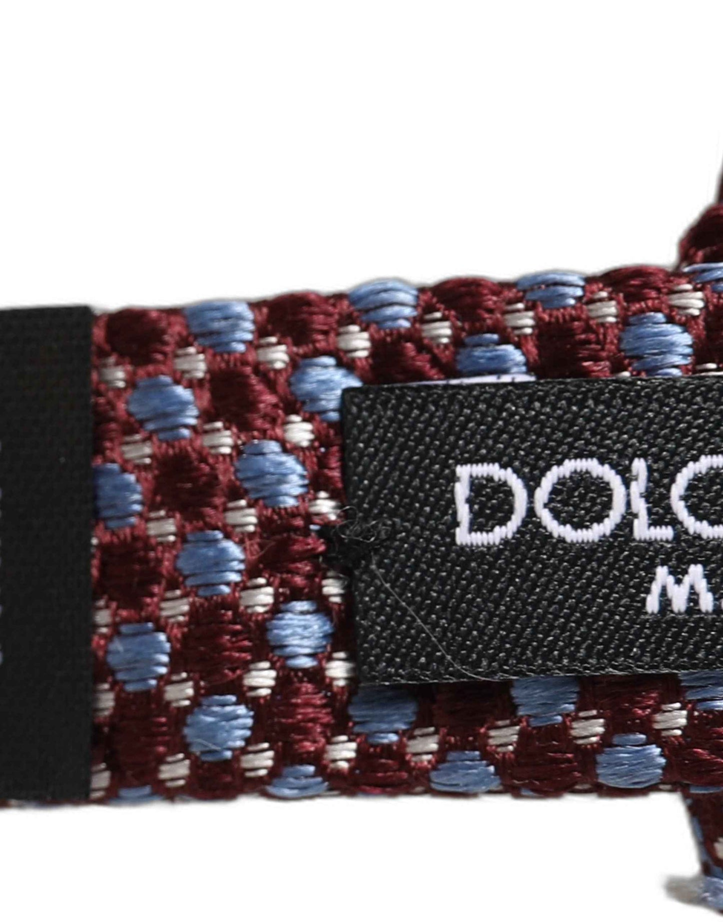 Blue Burgundy Woven Adjustable Neck Papillon Bow Tie