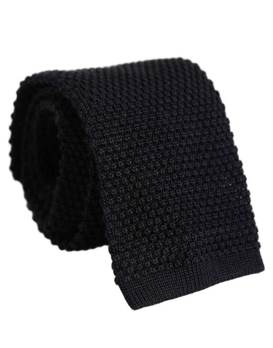 Men Black 100% Silk Adjustable Men Tied Necktie Tie