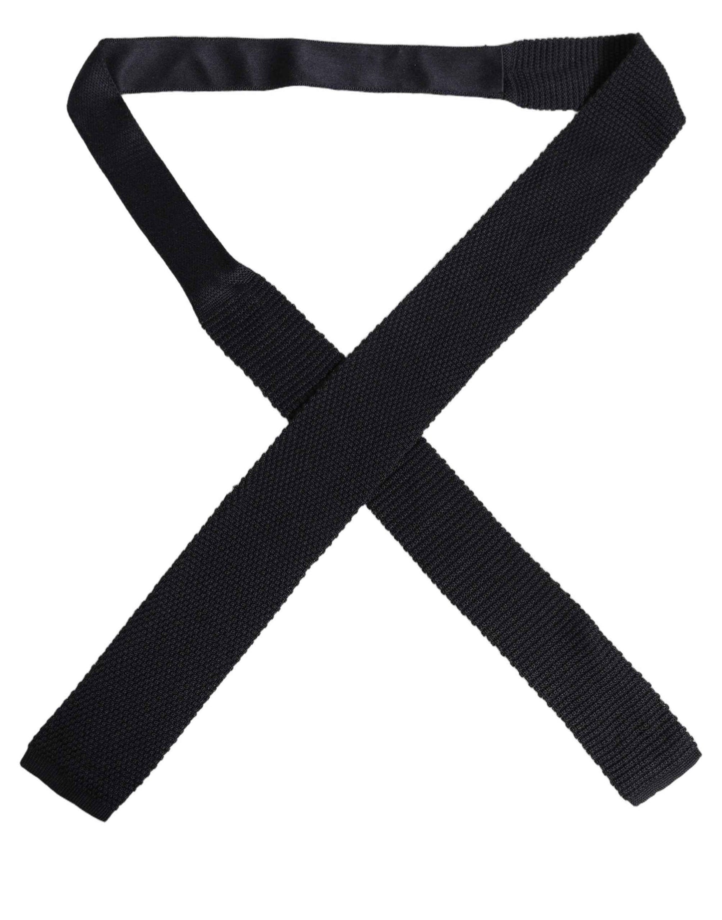 Men Black 100% Silk Adjustable Men Tied Necktie Tie