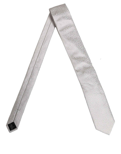 Men Gray 100% Silk Textured Adjustable Tied Necktie Tie