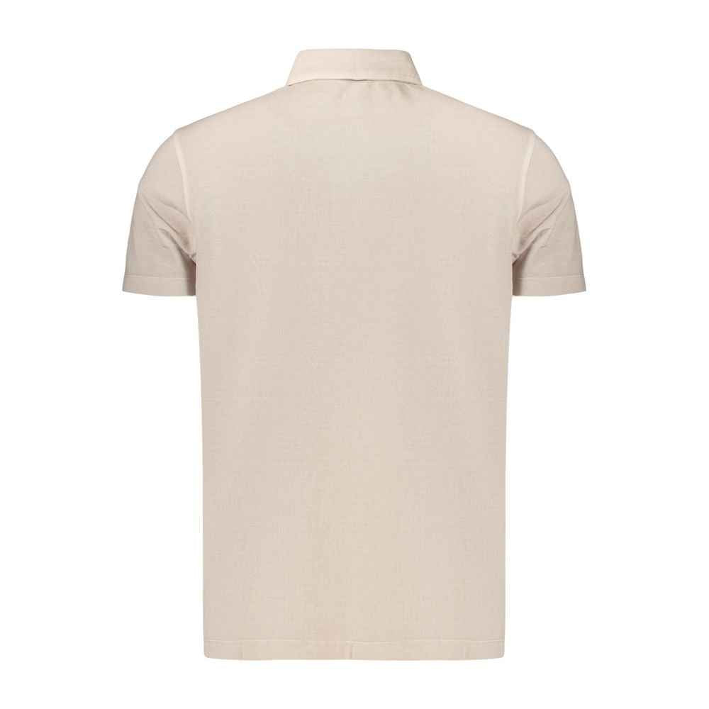 Beige Cotton Men's Polo Shirt