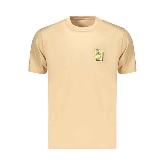 Beige Cotton Men's T Shirt