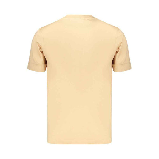 Beige Cotton Men's T Shirt