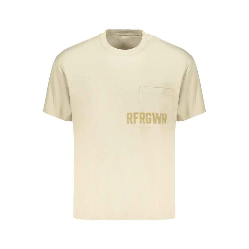 Beige Cotton Mens T-Shirt