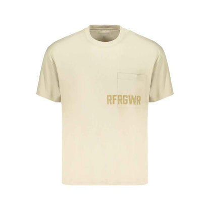 Beige Cotton Mens T-Shirt