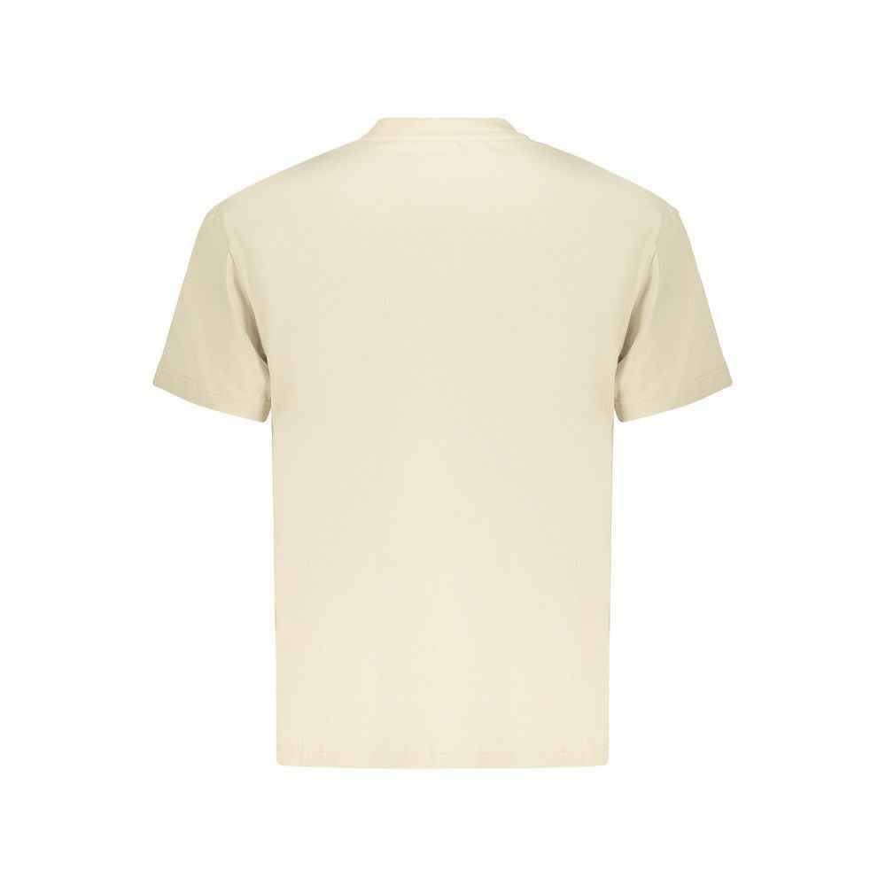 Beige Cotton Mens T-Shirt