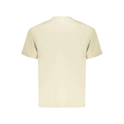 Beige Cotton Mens T-Shirt