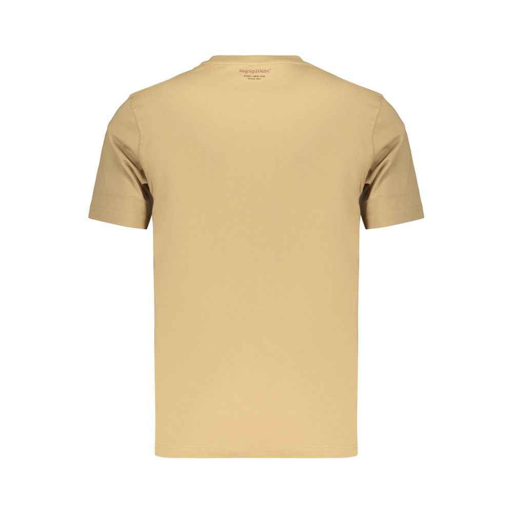 Brown Cotton Men's T-Shirt
