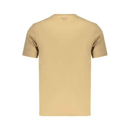 Brown Cotton Men's T-Shirt