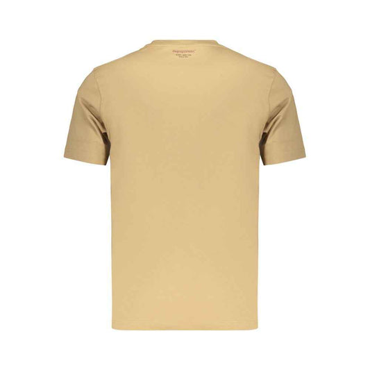 Brown Cotton Men's T-Shirt