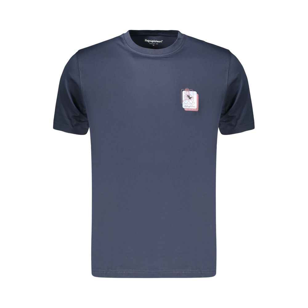 Blue Cotton Men's T-Shirt