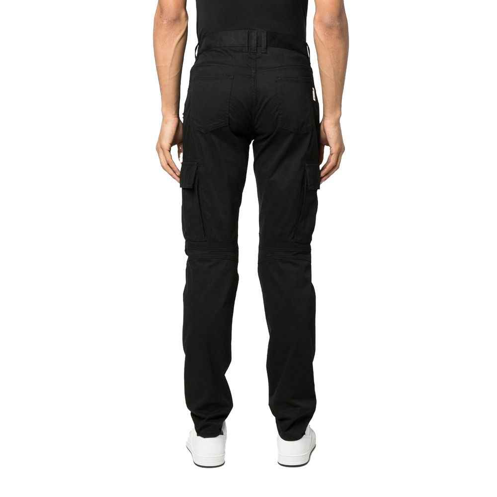 Black Cotton Cargo Pants
