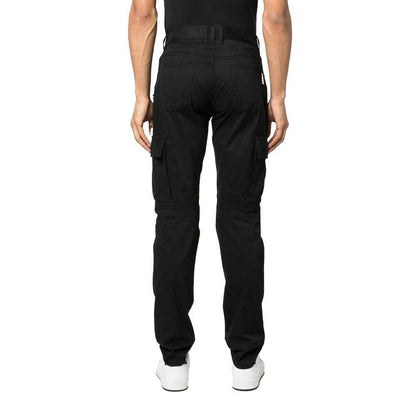 Black Cotton Cargo Pants