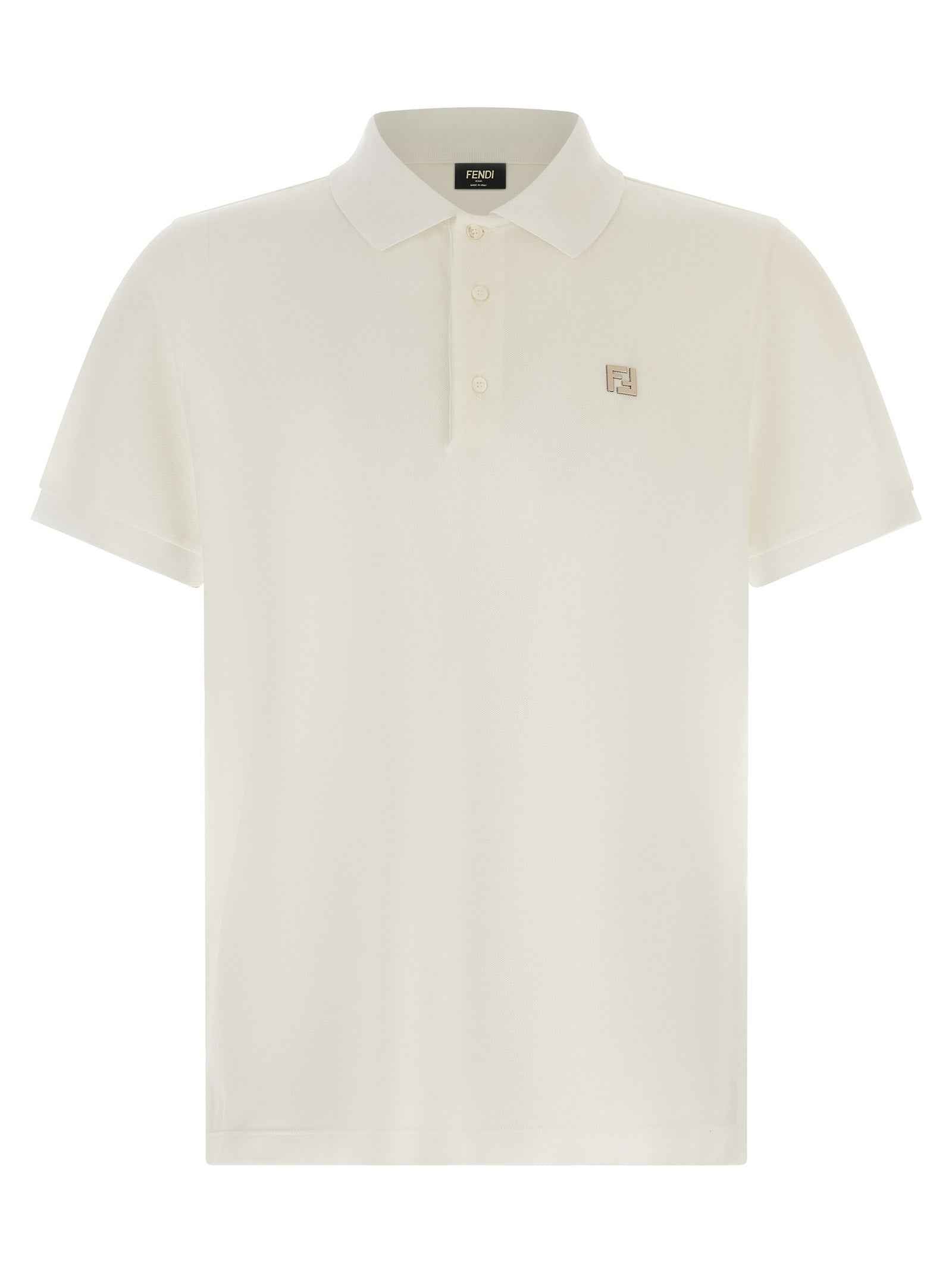 White Cotton Polo Shirt