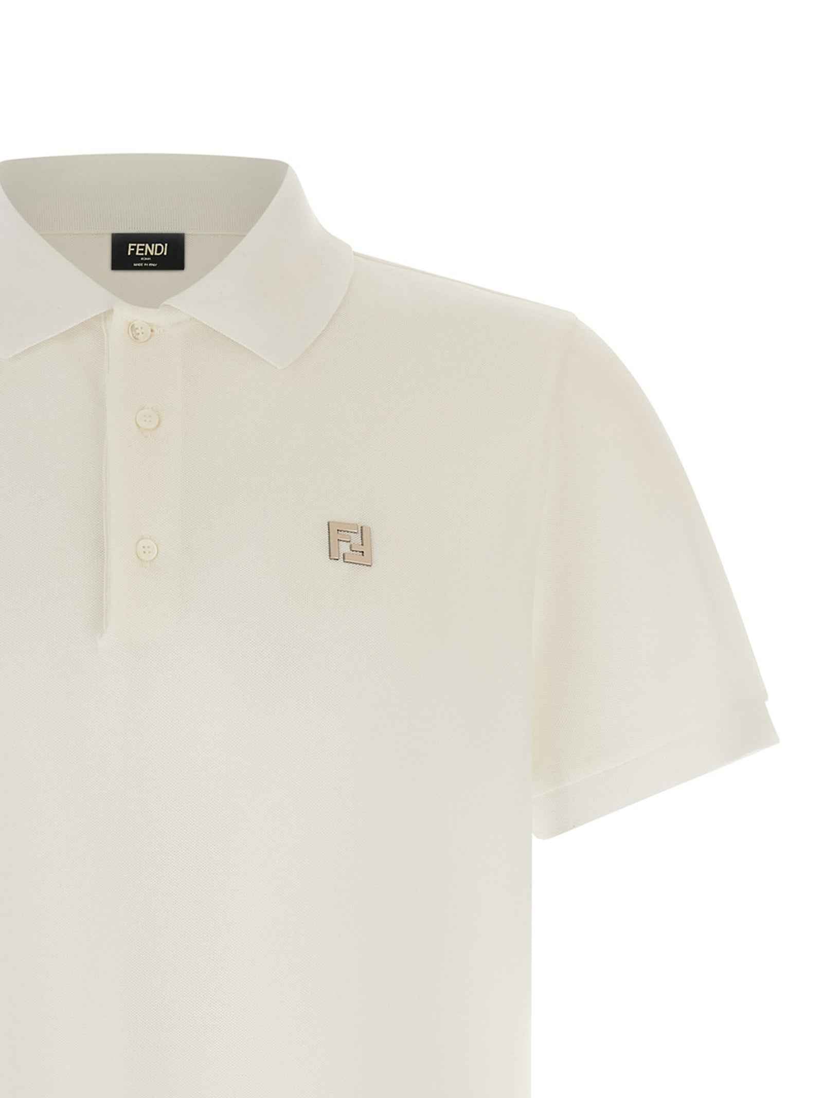 White Cotton Polo Shirt