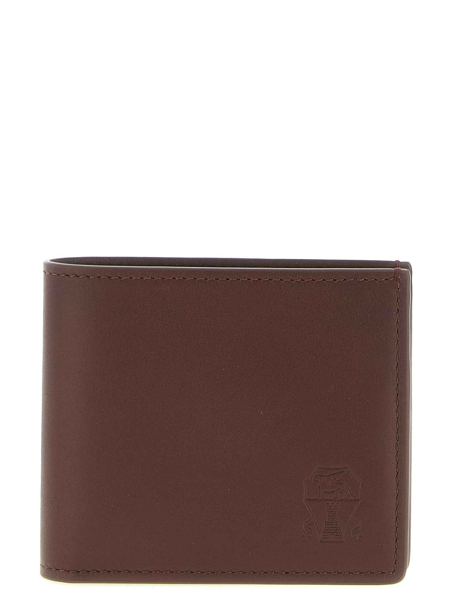 Brown Calfskin Leather Wallet