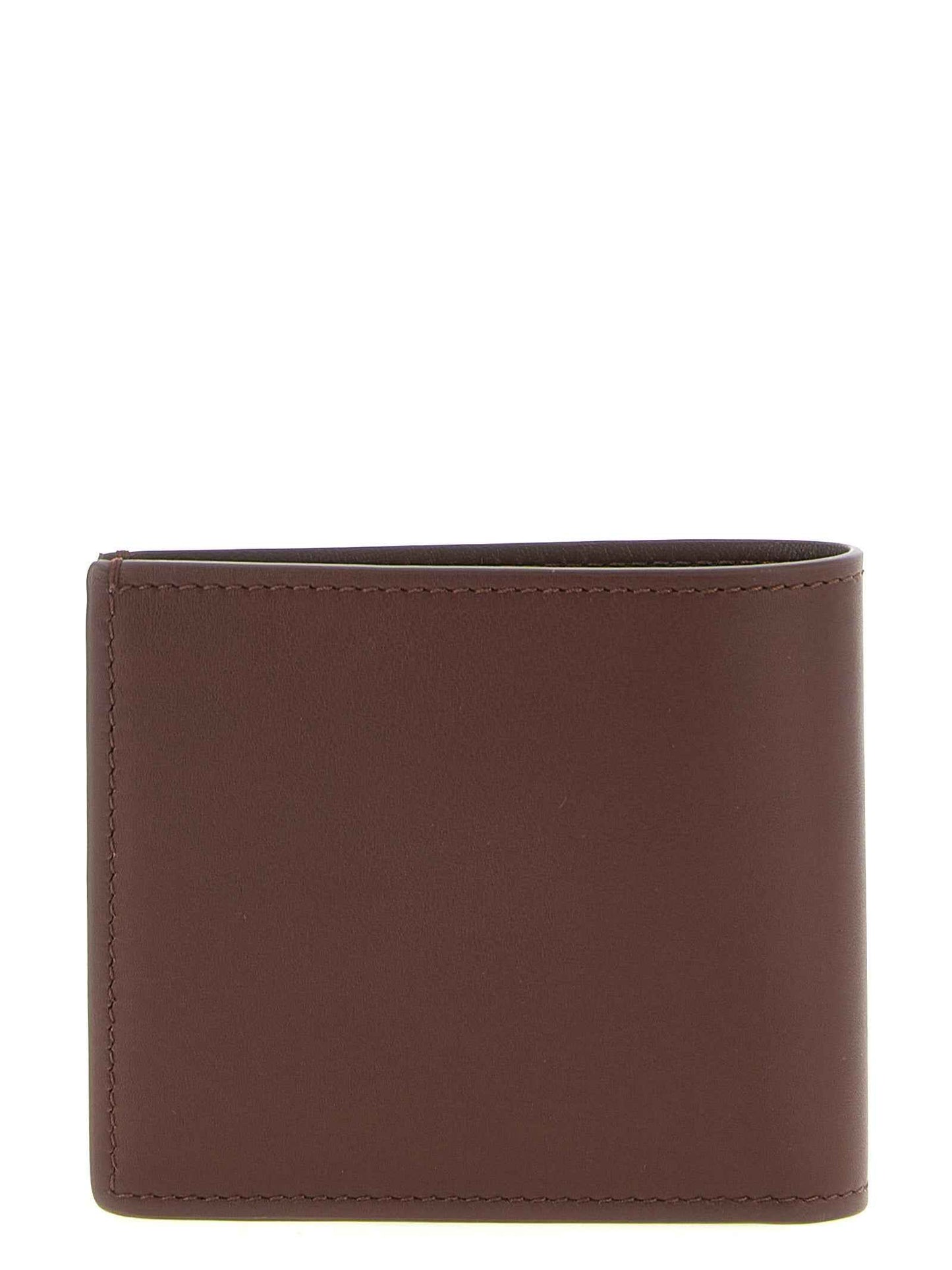 Brown Calfskin Leather Wallet