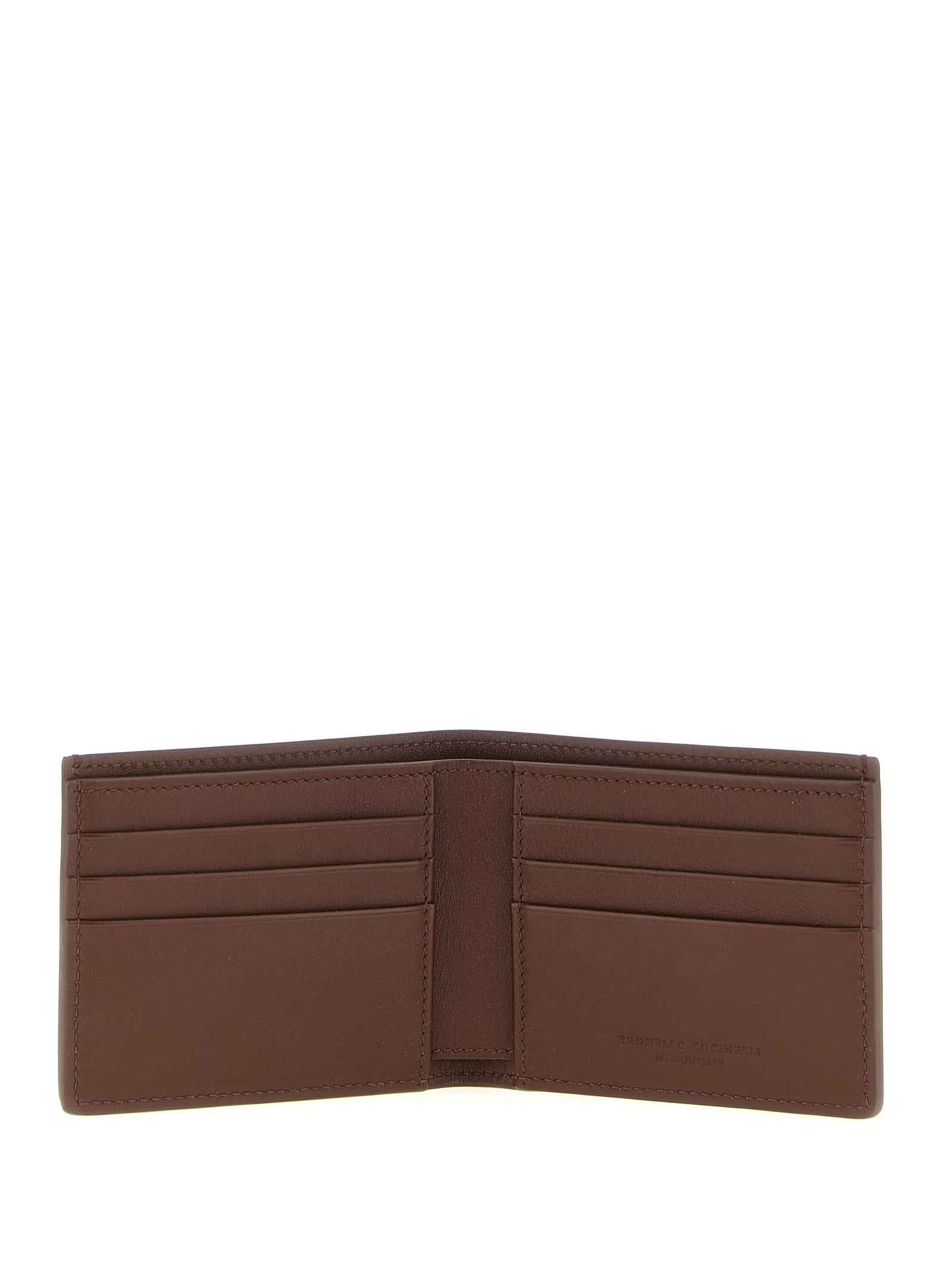Brown Calfskin Leather Wallet
