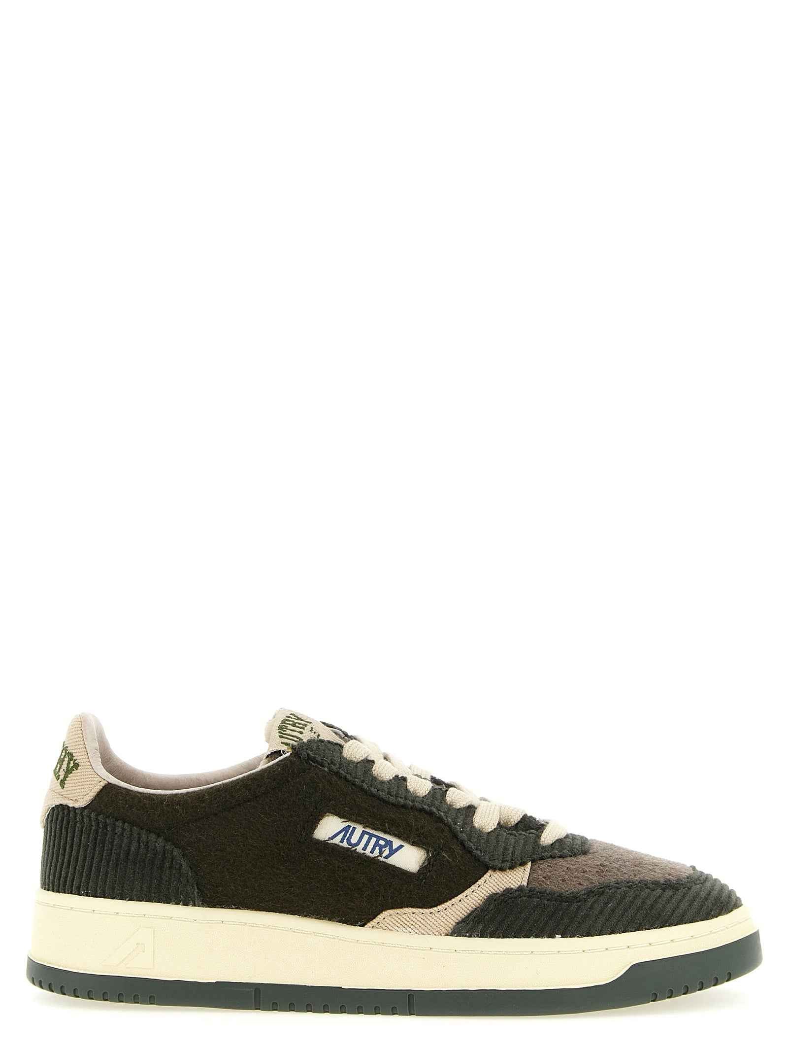 Brown Textile Low Top Sneakers