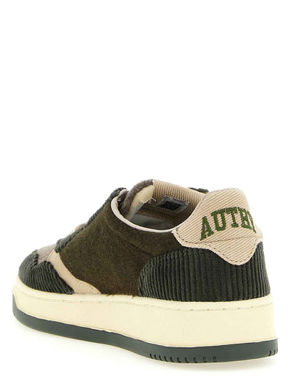 Brown Textile Low Top Sneakers