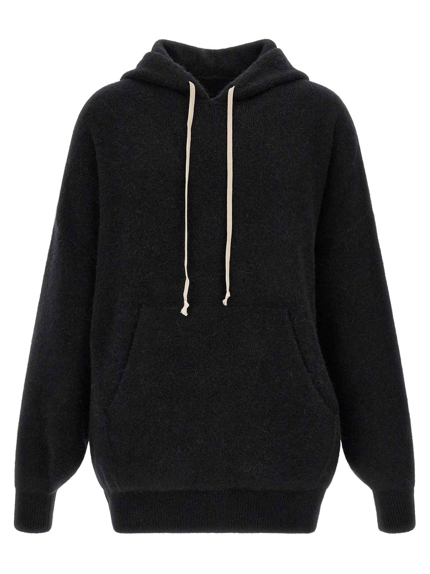 Black Marabou Sweatshirt