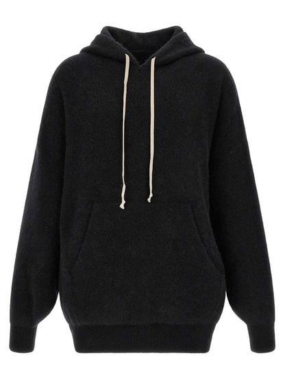Black Marabou Sweatshirt