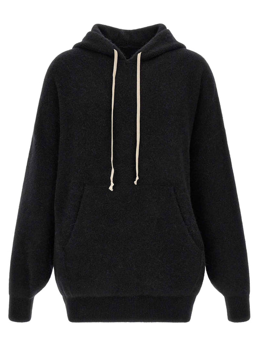 Black Marabou Sweatshirt