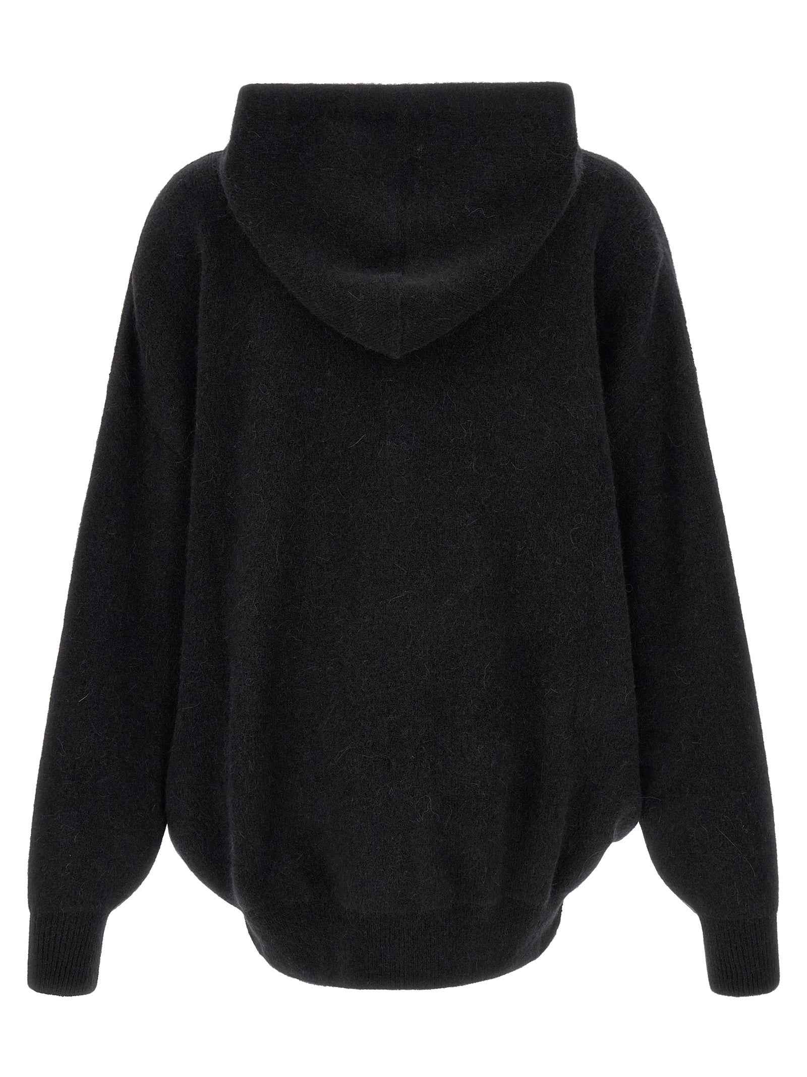 Black Marabou Sweatshirt