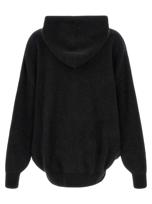 Black Marabou Sweatshirt