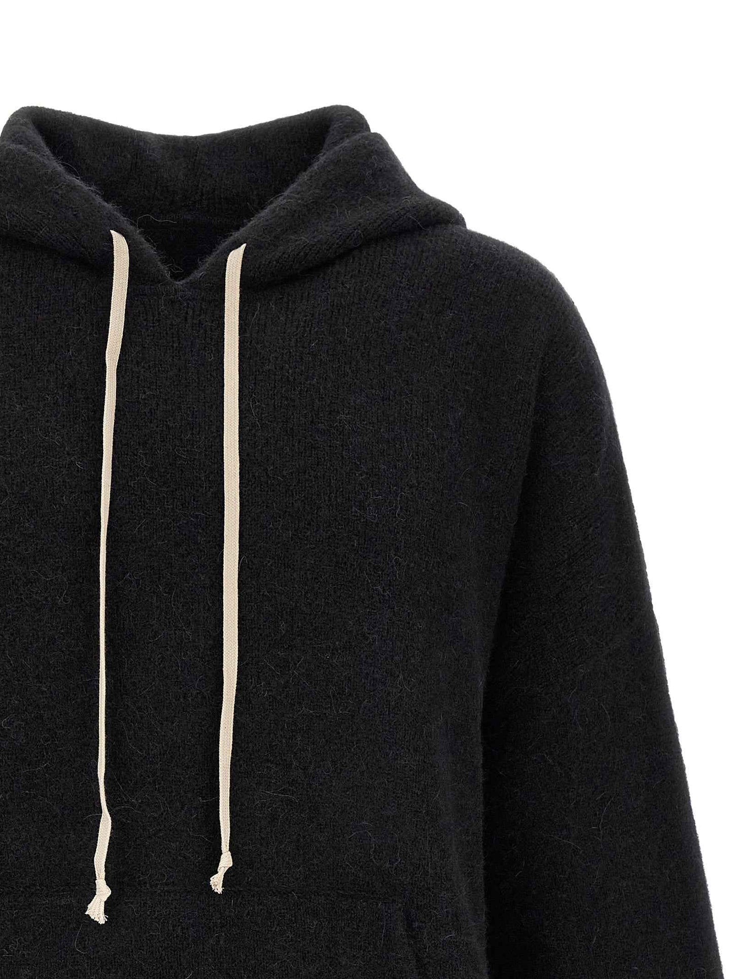 Black Marabou Sweatshirt