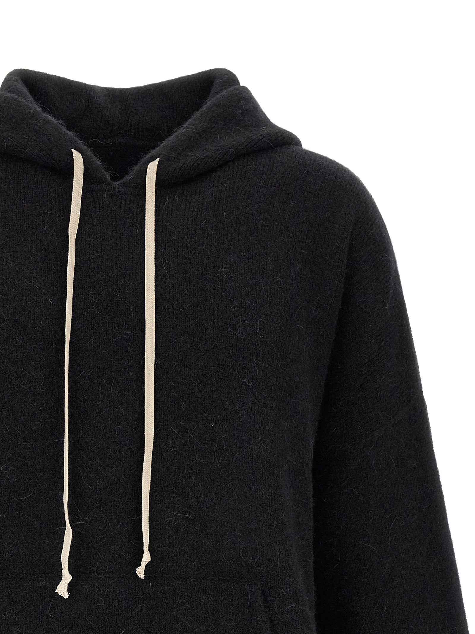 Black Marabou Sweatshirt
