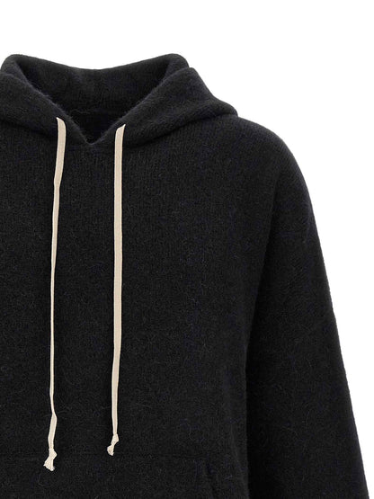 Black Marabou Sweatshirt
