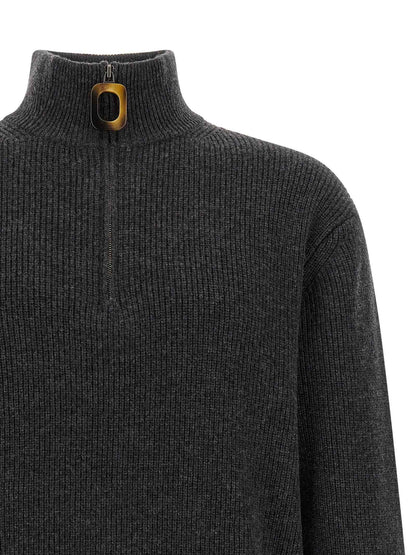 Gray Wool Cardigan