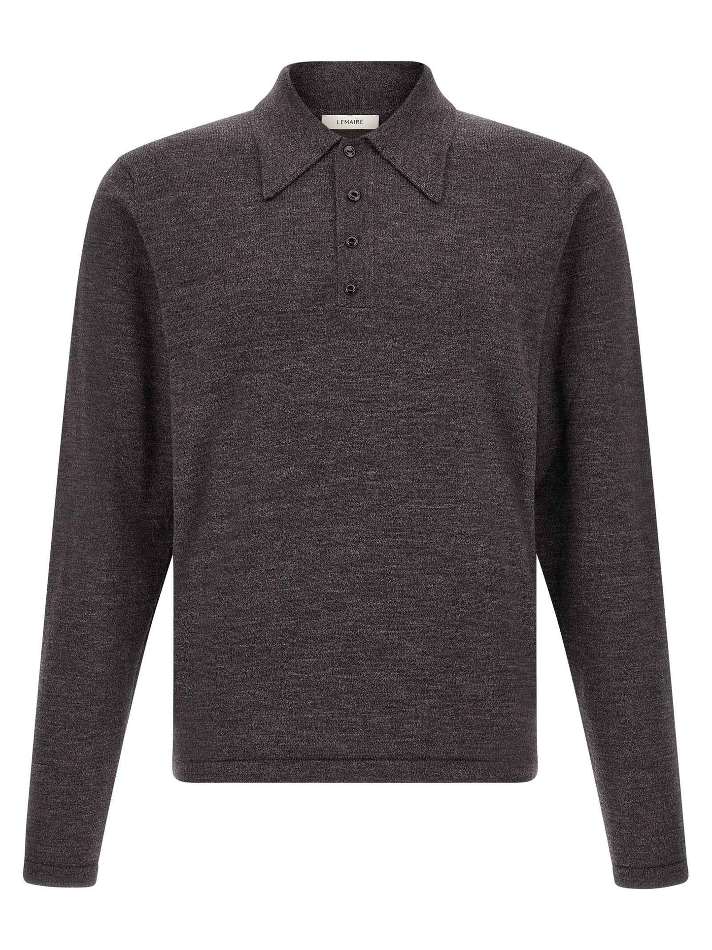 Brown Wool Polo Shirt