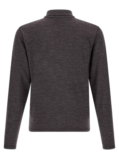 Brown Wool Polo Shirt