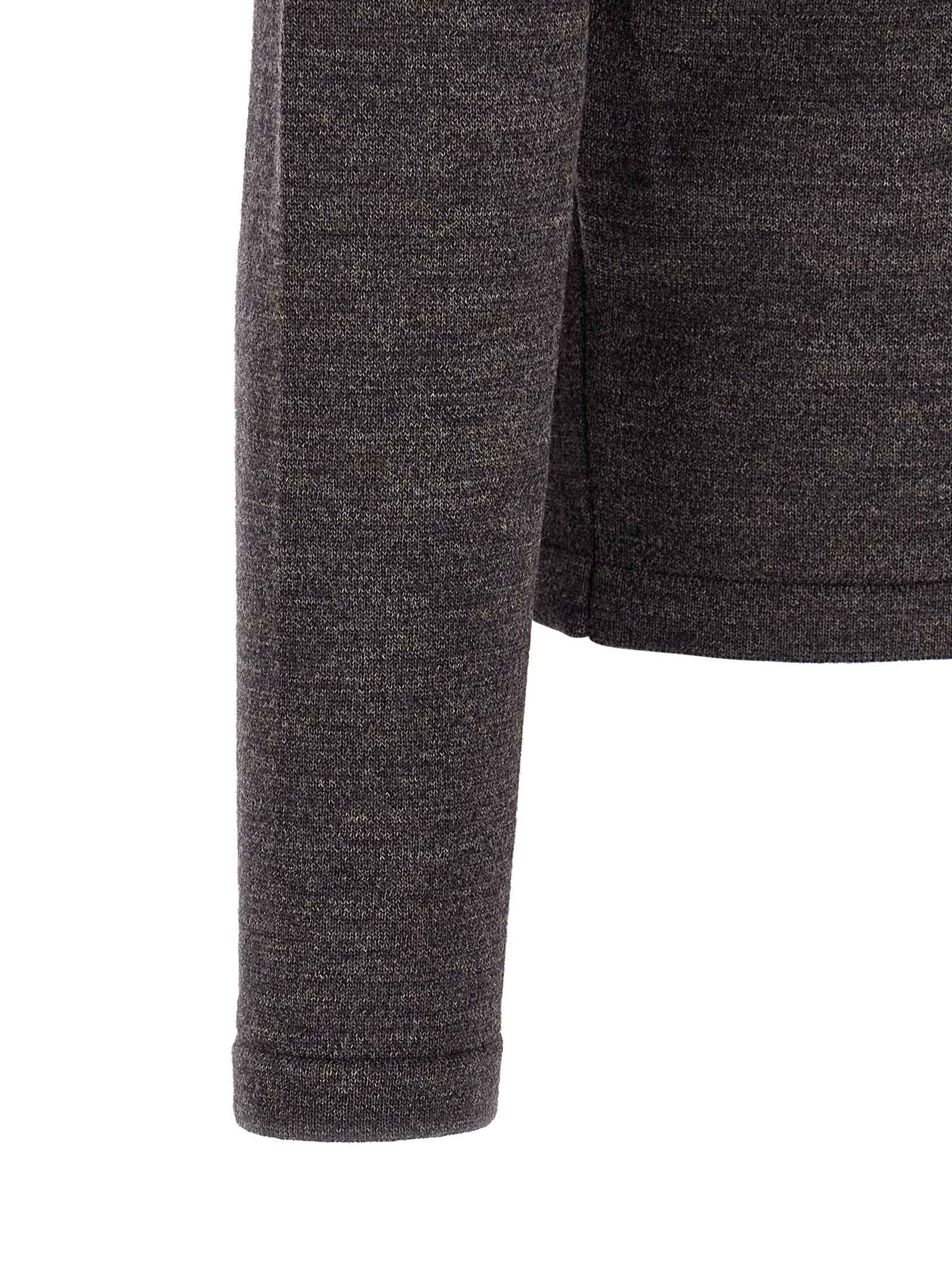 Brown Wool Polo Shirt