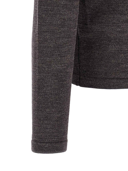 Brown Wool Polo Shirt