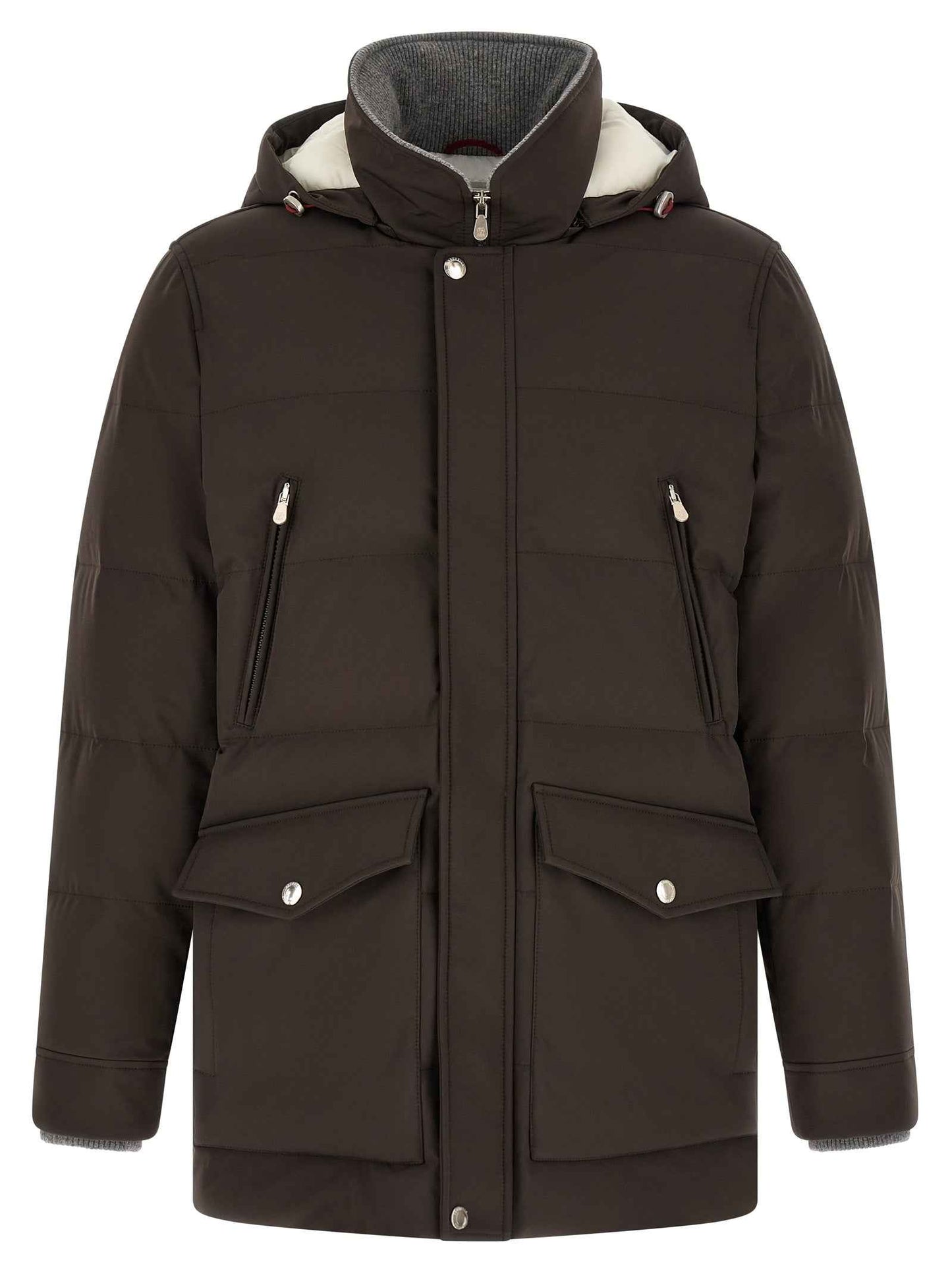 Brown Polyamide Parka