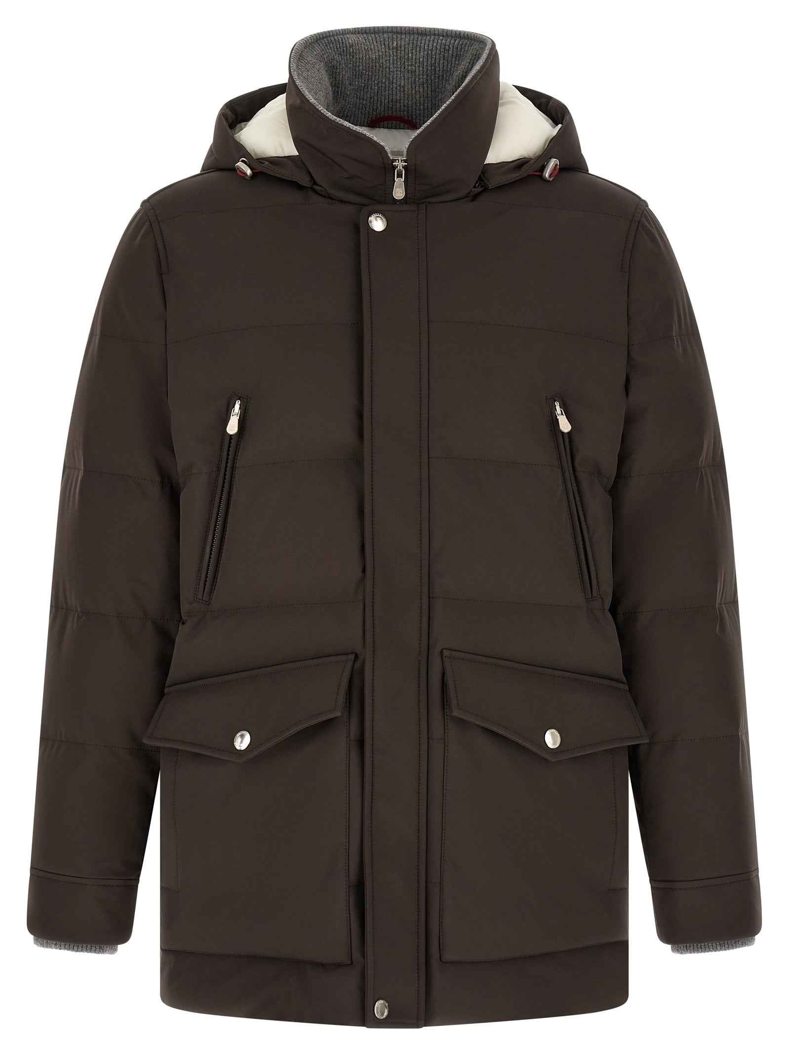 Brown Polyamide Parka