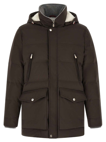 Brown Polyamide Parka