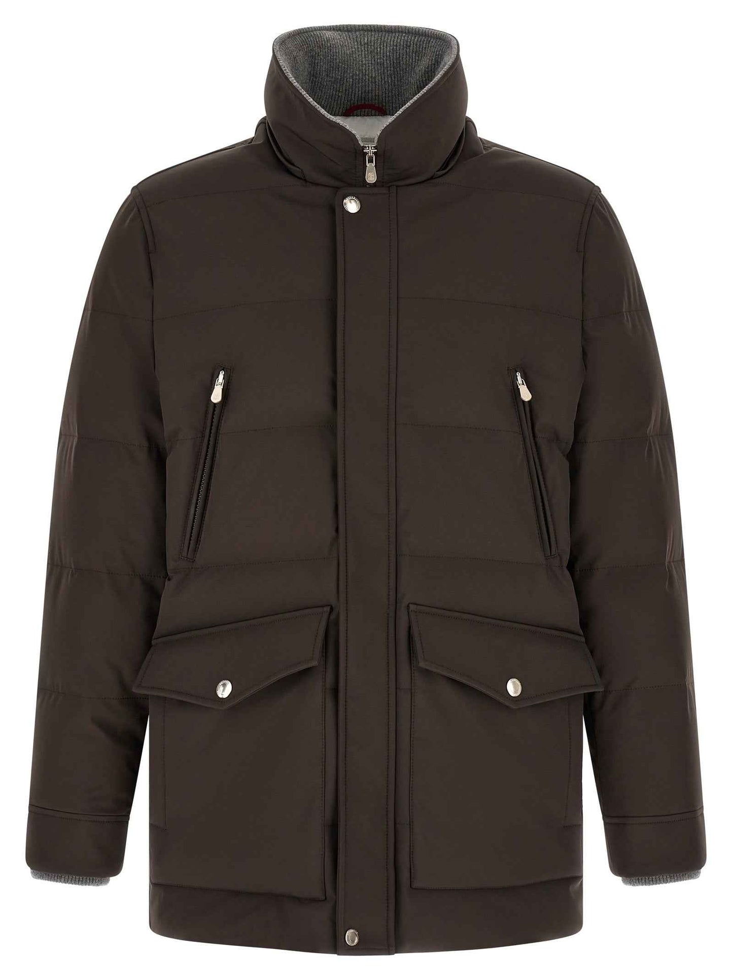 Brown Polyamide Parka