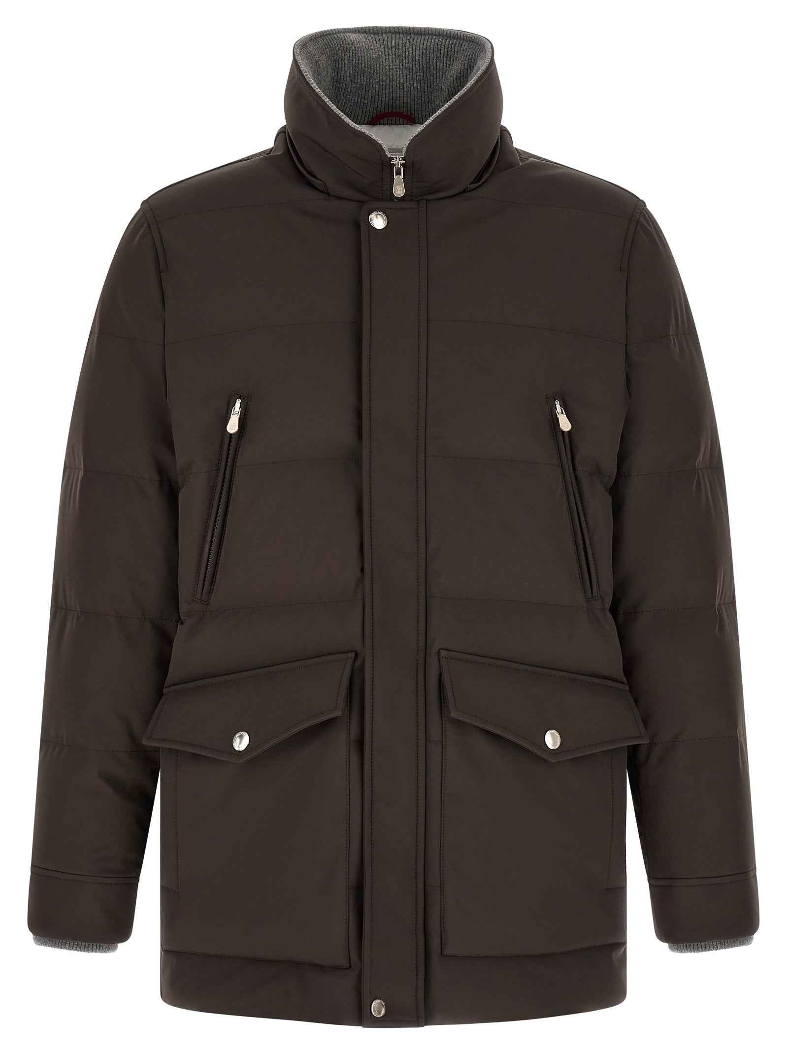 Brown Polyamide Parka