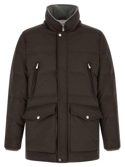 Brown Polyamide Parka