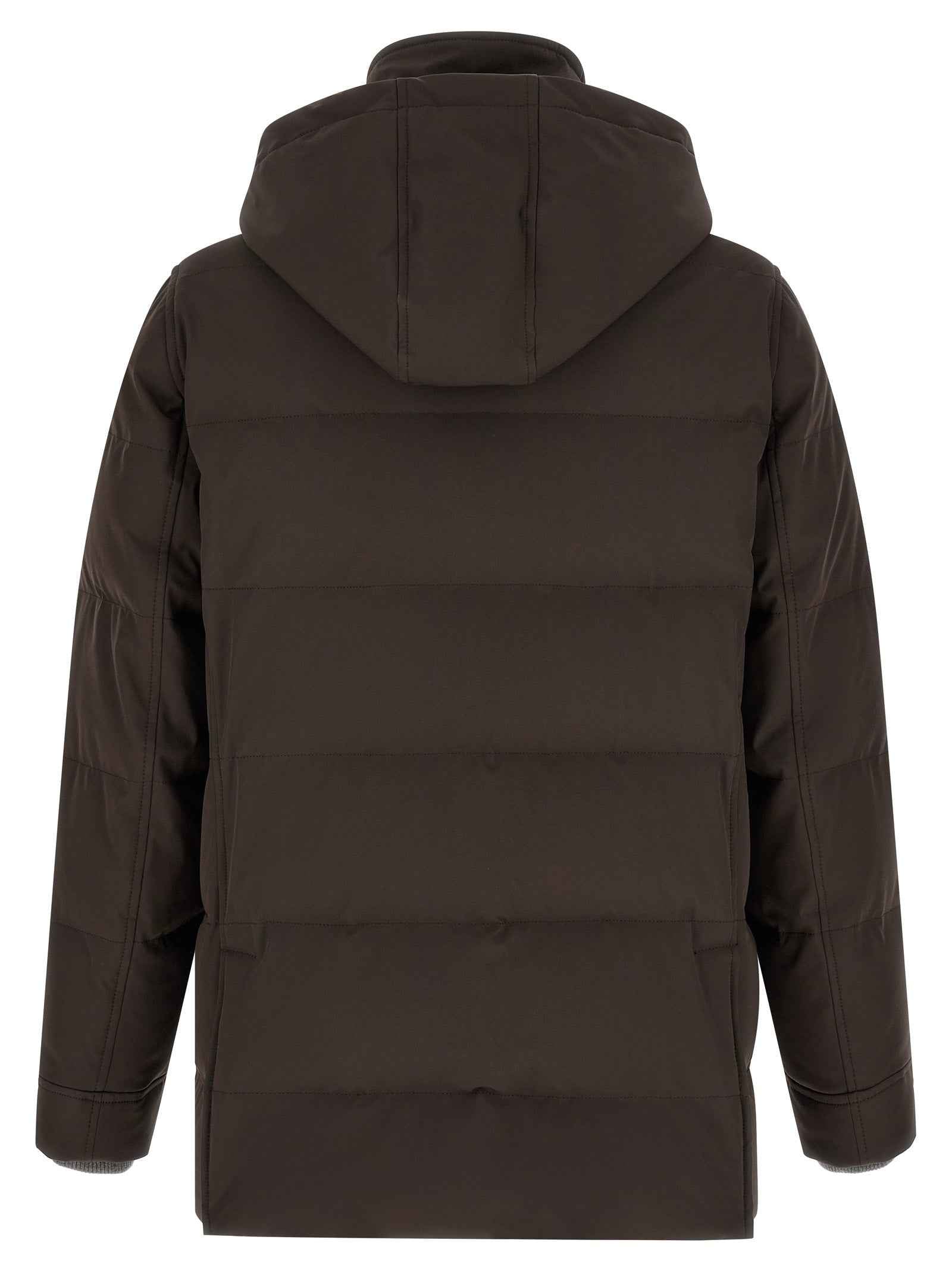 Brown Polyamide Parka